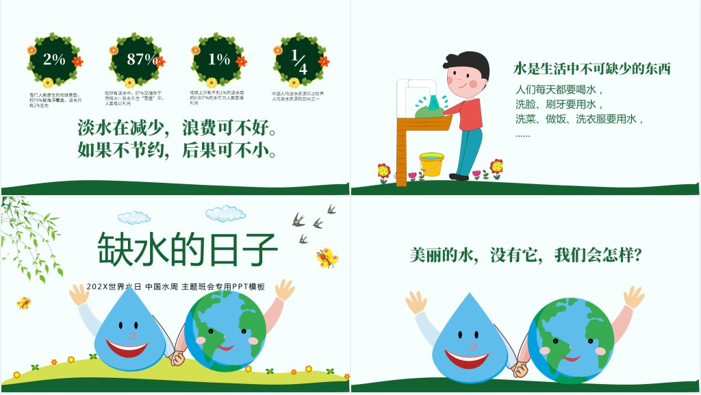 小学生节约用水主题班会PPT课件 小学生节约用水主题班会PPT课件