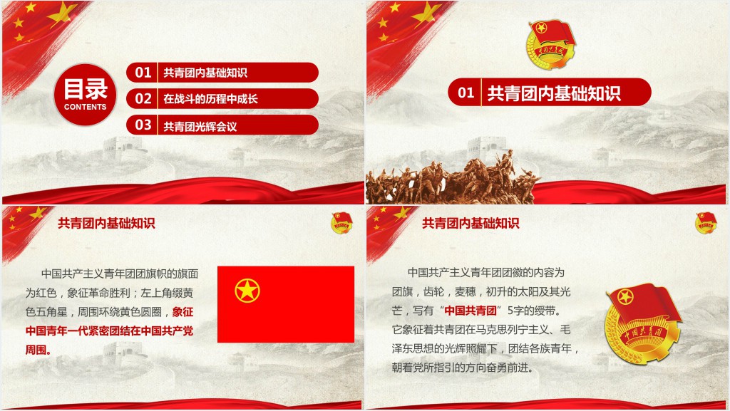 中国共青团发展的历史PPT课件 中国共青团发展的历史PPT课件