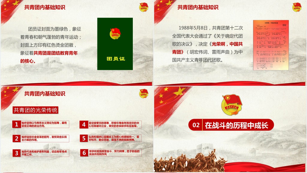 中国共青团发展的历史PPT课件 中国共青团发展的历史PPT课件