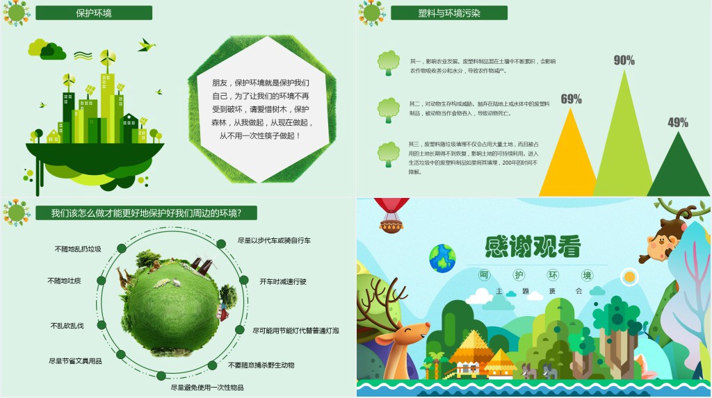 倡导绿色环保主题班会PPT课件 倡导绿色环保主题班会PPT课件