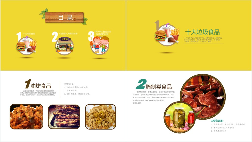 卡通风中小学生食品安全教育PPT课件 卡通风中小学生食品安全教育PPT课件