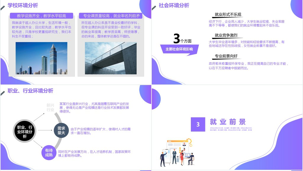 资源环境管理专业大学生职业规划PPT范文 资源环境管理专业大学生职业规划PPT范文