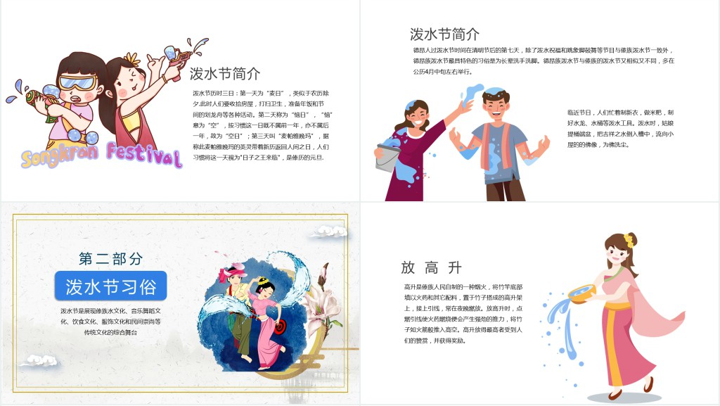 傣族傣族的泼水节文化介绍PPT 傣族傣族的泼水节文化介绍PPT
