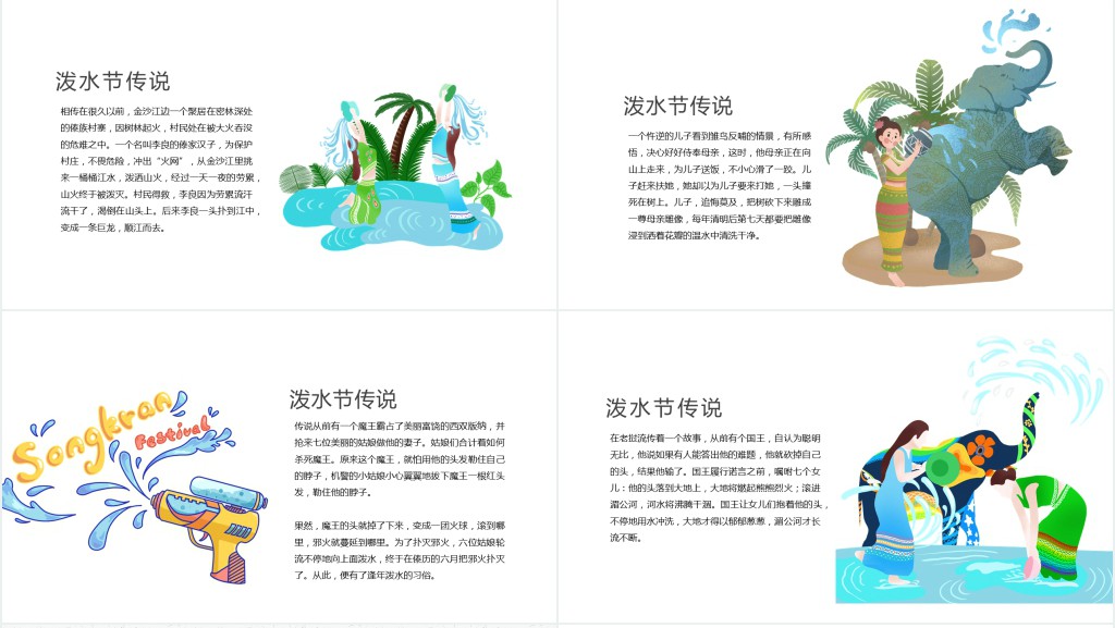 傣族傣族的泼水节文化介绍PPT 傣族傣族的泼水节文化介绍PPT