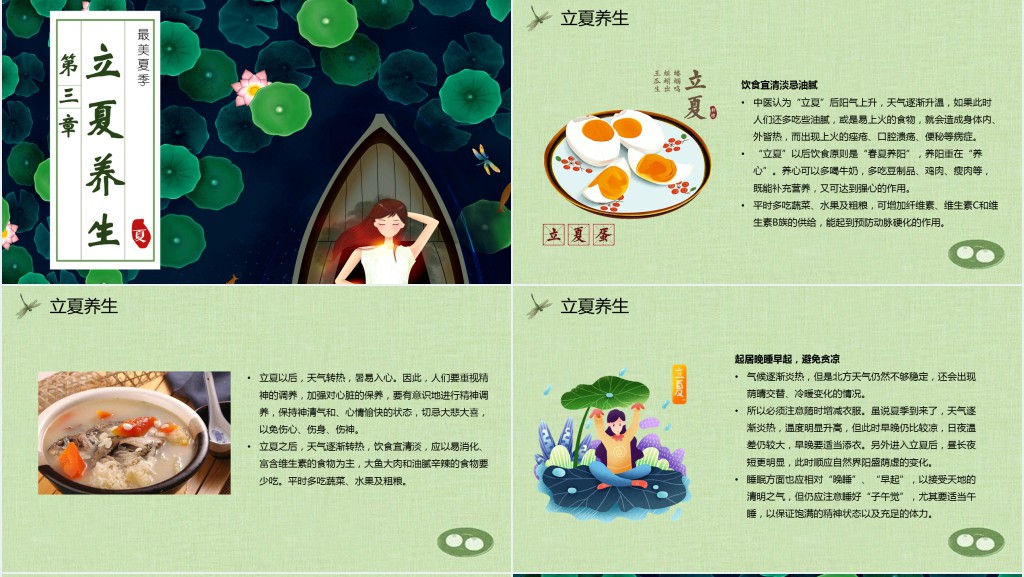 小清新中国节气立夏PPT模板 小清新中国节气立夏PPT模板