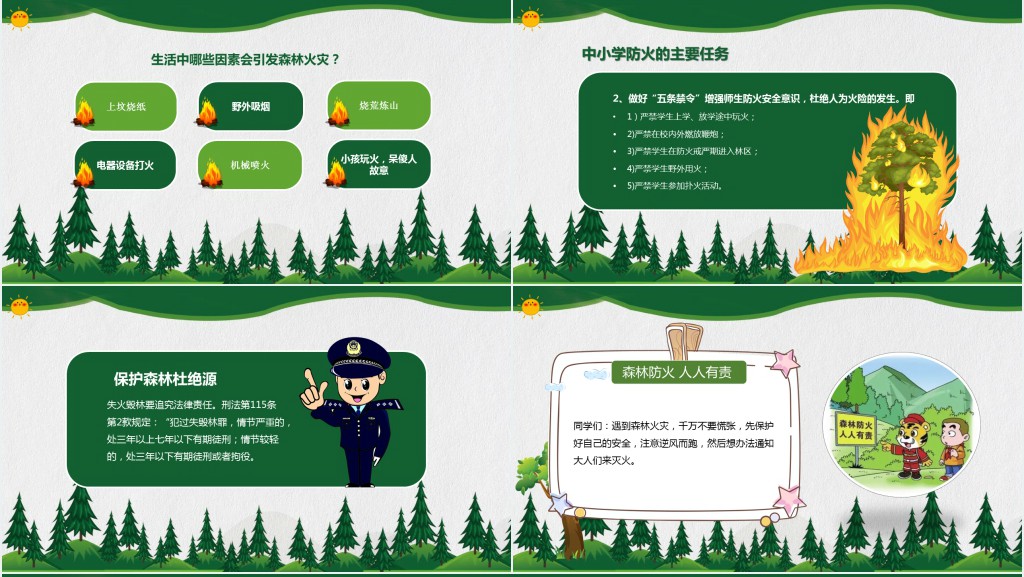 森林防火安全知识宣传PPT课件 森林防火安全知识宣传PPT课件