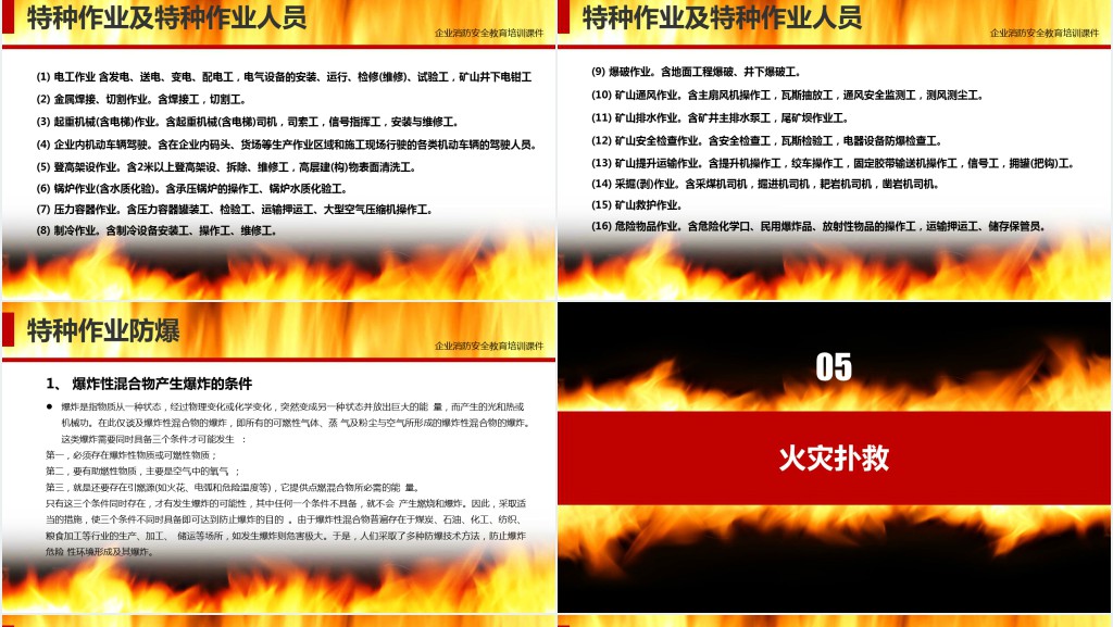 企业消防防火知识培训课件 企业消防防火知识培训课件