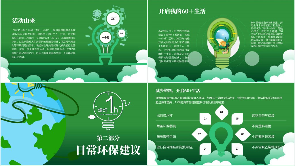 地球一小时环保主题班会PPT课件 地球一小时环保主题班会PPT课件