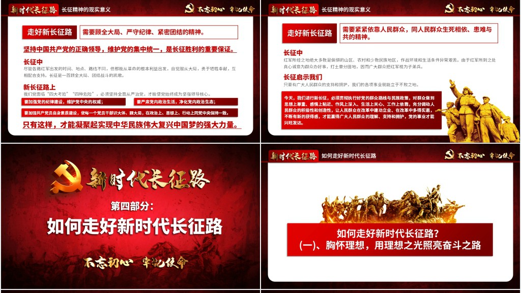 新时代长征路主题教育PPT课件 新时代长征路主题教育PPT课件