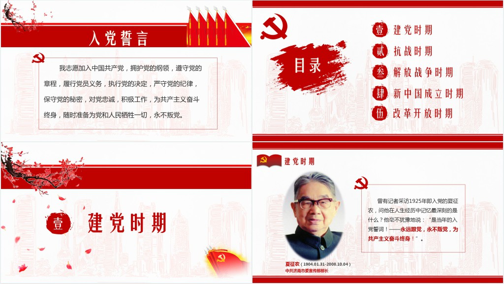 党政风加共产党誓词历史沿革与解析PPT党课 党政风加共产党誓词历史沿革与解析PPT党课