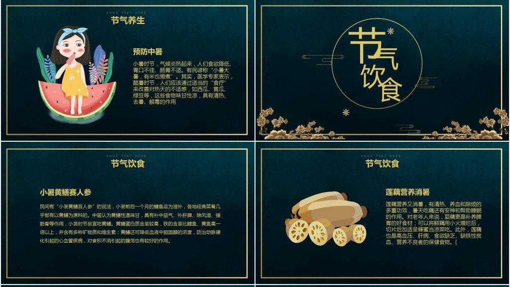 小暑节气的知识PPT模板 小暑节气的知识PPT模板