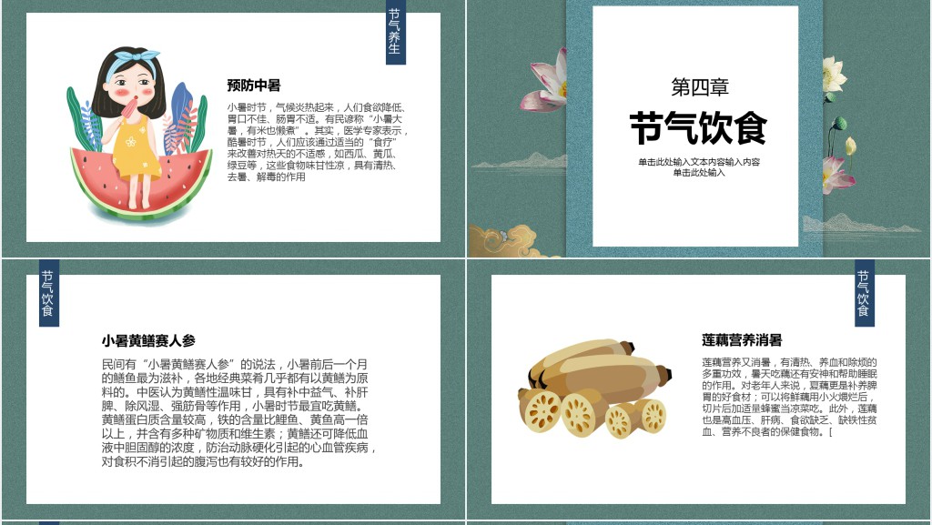 二十四节气小暑介绍PPT模板 二十四节气小暑介绍PPT模板