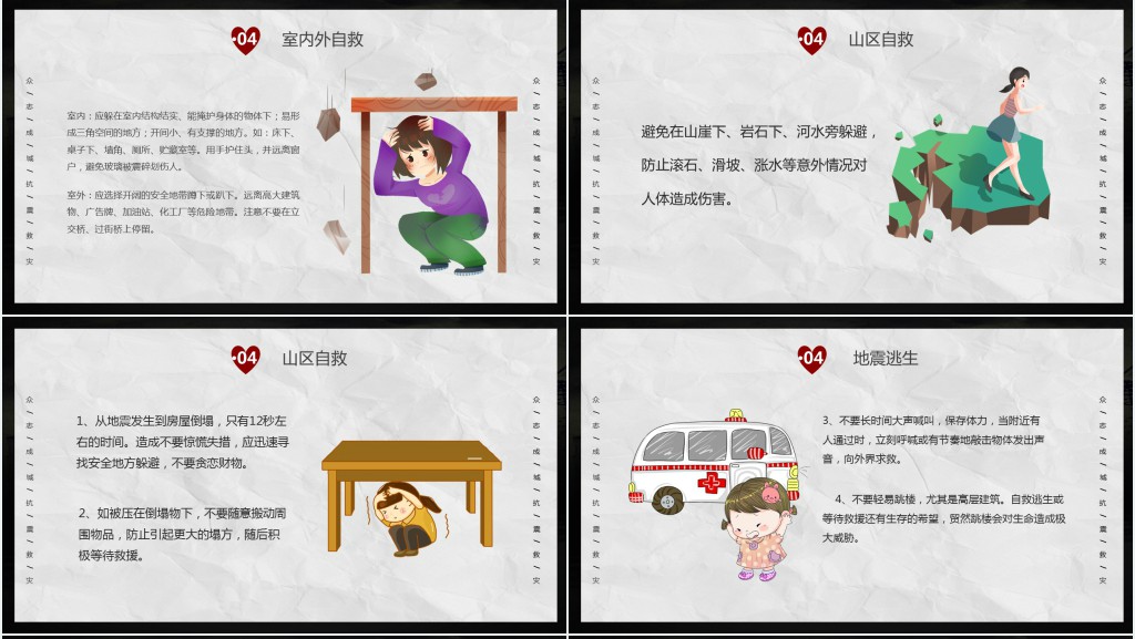 祈福宜宾地震主题PPT模板 祈福宜宾地震主题PPT模板