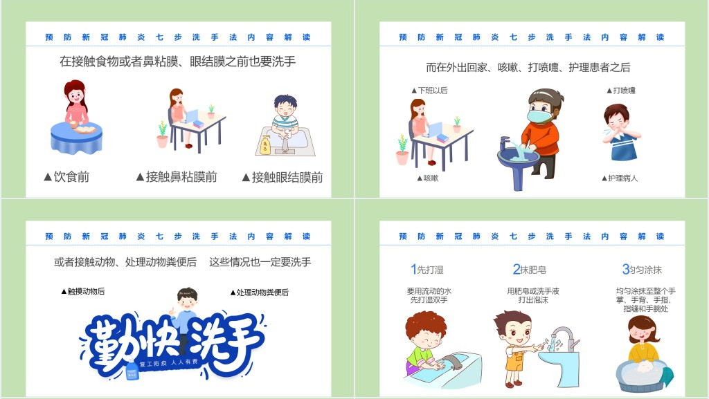 幼儿园疫情七步洗手法学习PPT课件 幼儿园疫情七步洗手法学习PPT课件