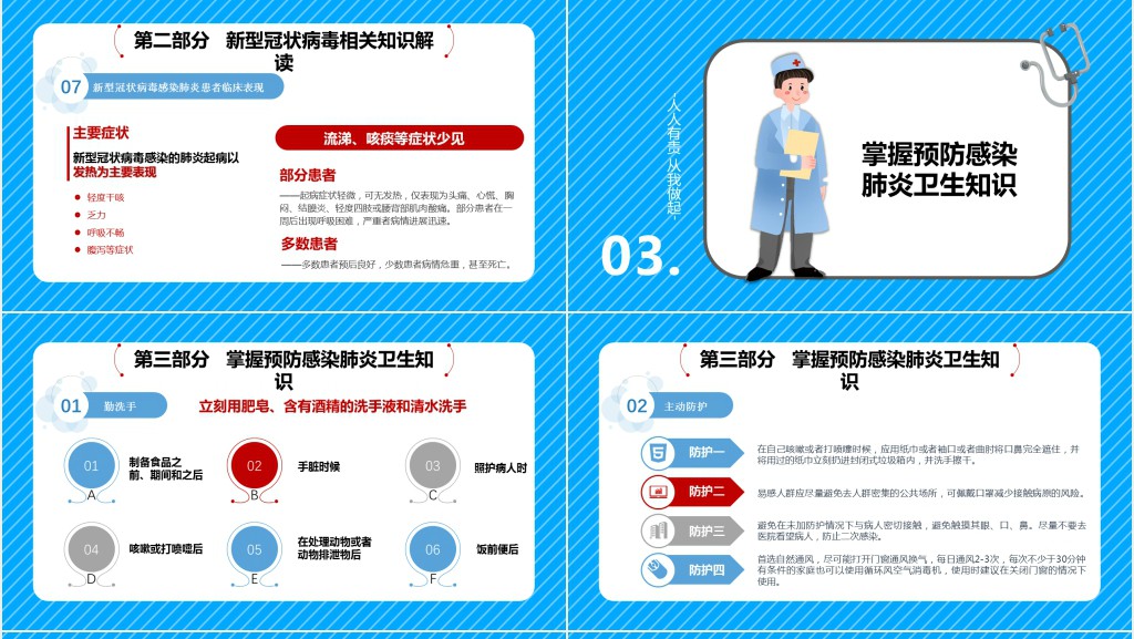 实用返岗上班后怎么预防新型冠状病毒PPT模板 实用返岗上班后怎么预防新型冠状病毒PPT模板
