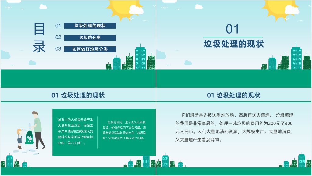 开展垃圾分类人人有责PPT模板 开展垃圾分类人人有责PPT模板