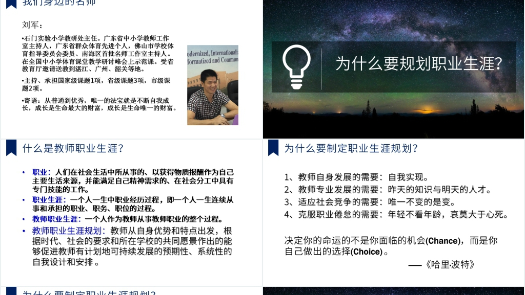 我的职业生涯规划书教师PPT范文 我的职业生涯规划书教师PPT范文