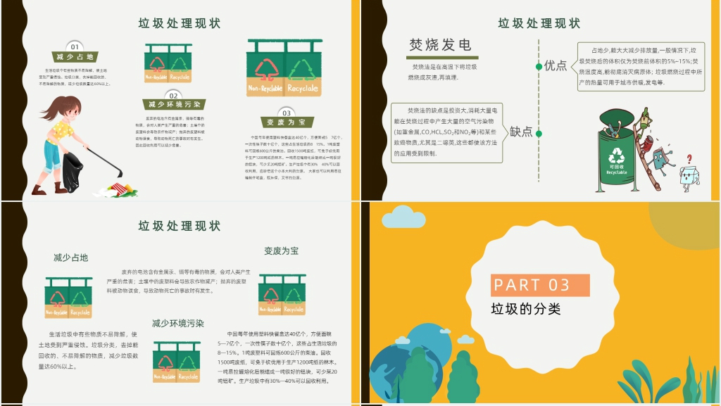 学校开展垃圾分类从我做起活动PPT模板 学校开展垃圾分类从我做起活动PPT模板