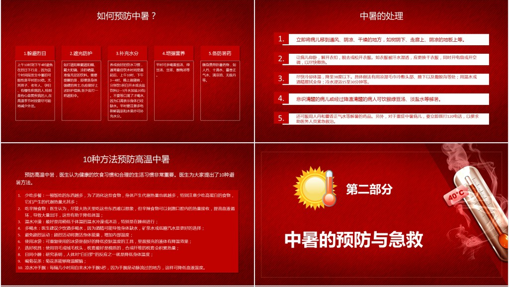 夏季高温防暑教育培训PPT课件 夏季高温防暑教育培训PPT课件
