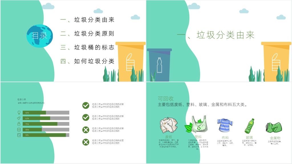 垃圾分类从我做起内容PPT课件