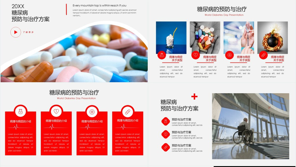 医生讲糖尿病预防治疗PPT模板