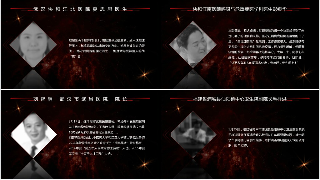 清明节纪念在抗疫中牺牲的英雄PPT模板 清明节纪念在抗疫中牺牲的英雄PPT模板