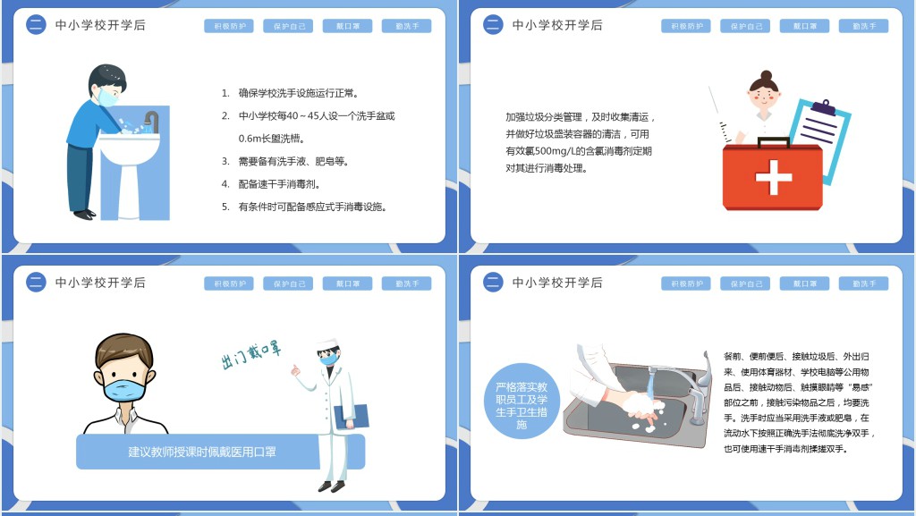 中小学校新冠肺炎防控技术方案PPT模板 中小学校新冠肺炎防控技术方案PPT模板