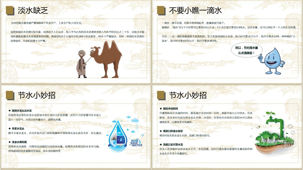 节约用水珍惜粮食主题班PPT课件 节约用水珍惜粮食主题班PPT课件