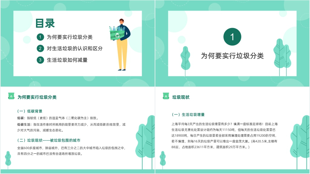 参与垃圾分类共建美丽家园PPT模板 参与垃圾分类共建美丽家园PPT模板