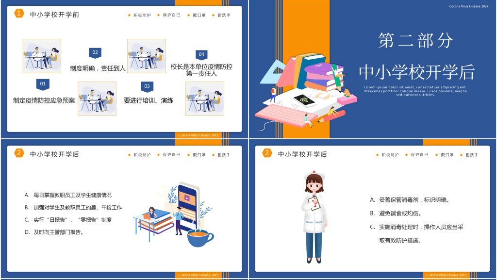 全国中小学校新冠肺炎防控技术方案PPT模板 全国中小学校新冠肺炎防控技术方案PPT模板