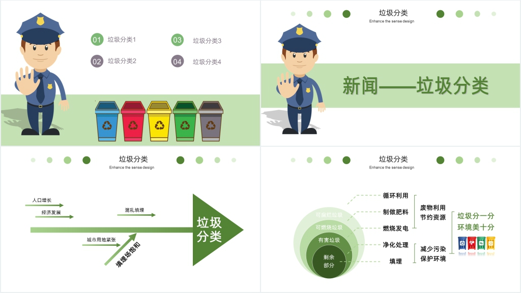 北京市生活垃圾分类知识PPT模板 北京市生活垃圾分类知识PPT模板
