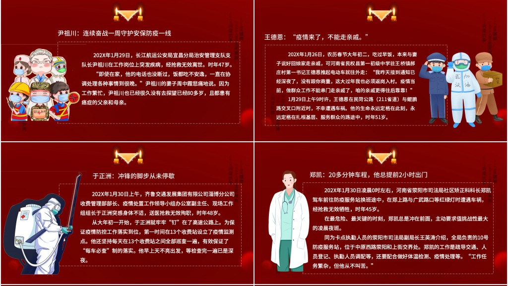 党政风纪念抗疫牺牲的烈士PPT模板 党政风纪念抗疫牺牲的烈士PPT模板