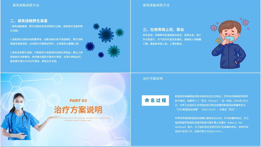 简约抗击肺炎从我做起预防病毒带好口罩PPT模板 简约抗击肺炎从我做起预防病毒带好口罩PPT模板