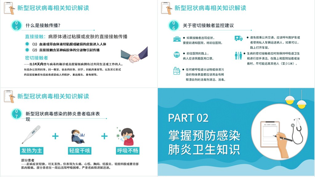 卡通风中学生抗击新型冠状病毒主题班会PPT课件 卡通风中学生抗击新型冠状病毒主题班会PPT课件
