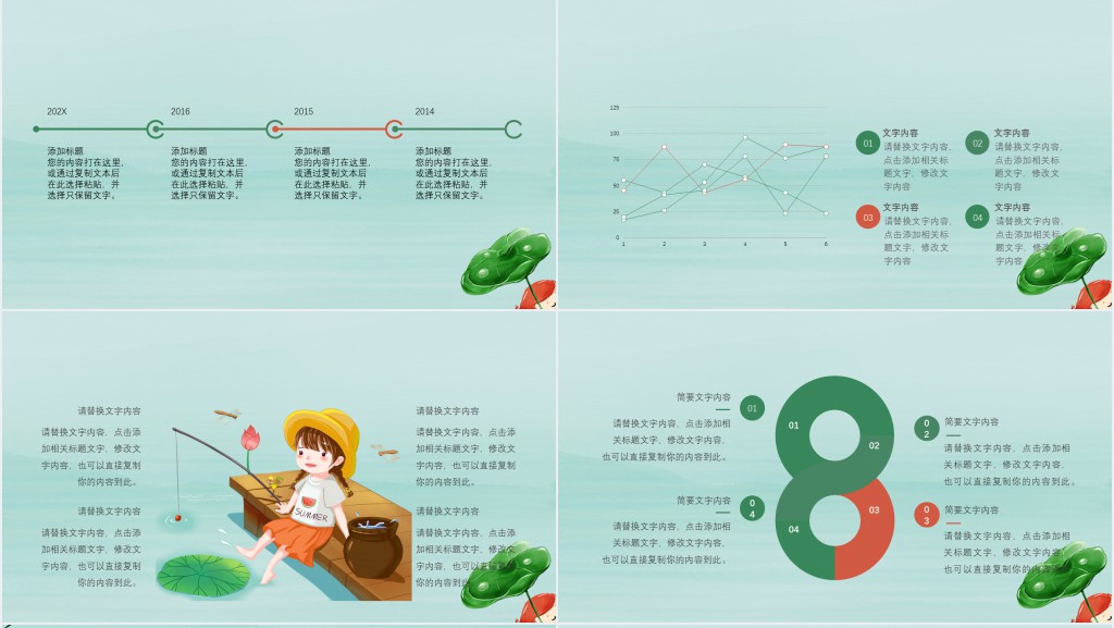 绿色小清新二十四节气夏至PPT通用模板