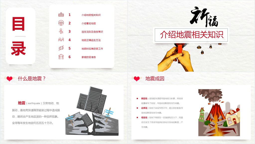 抗震救灾主题班会PPT