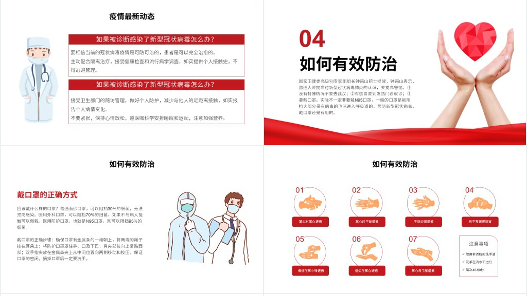简约教职工疫情防控知识PPT模板 简约教职工疫情防控知识PPT模板