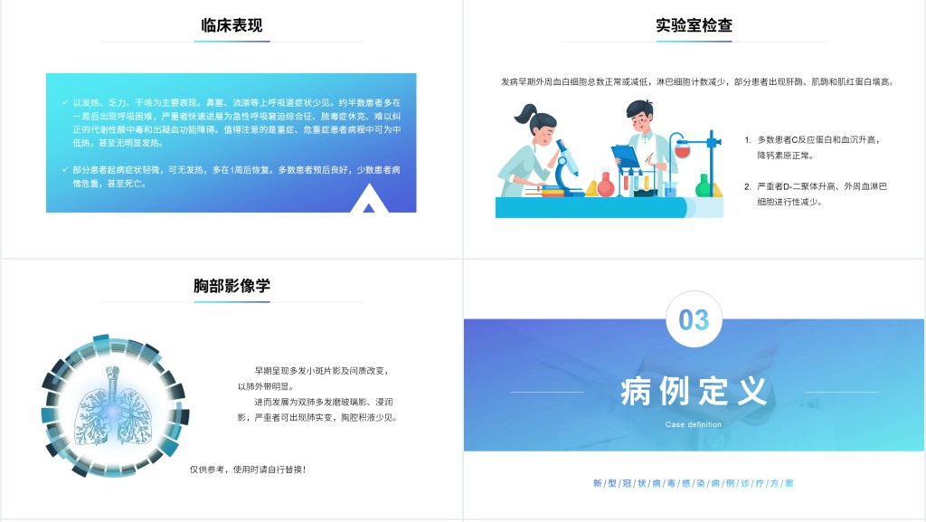 简约新型冠状病毒诊疗方案PPT模板 简约新型冠状病毒诊疗方案PPT模板