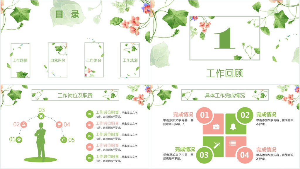 夏季清爽风格岗位竞聘PPT模板 夏季清爽风格岗位竞聘PPT模板