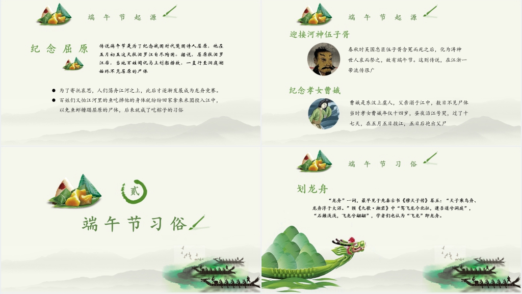 端午节起源及习俗讲解PPT课件 端午节起源及习俗讲解PPT课件