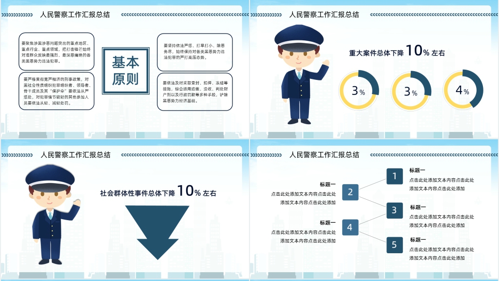 派出所扫黑除恶工作汇报PPT模板 派出所扫黑除恶工作汇报PPT模板