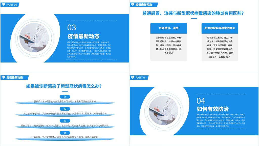 蓝色医院新冠肺炎防控工作PPT模板 蓝色医院新冠肺炎防控工作PPT模板