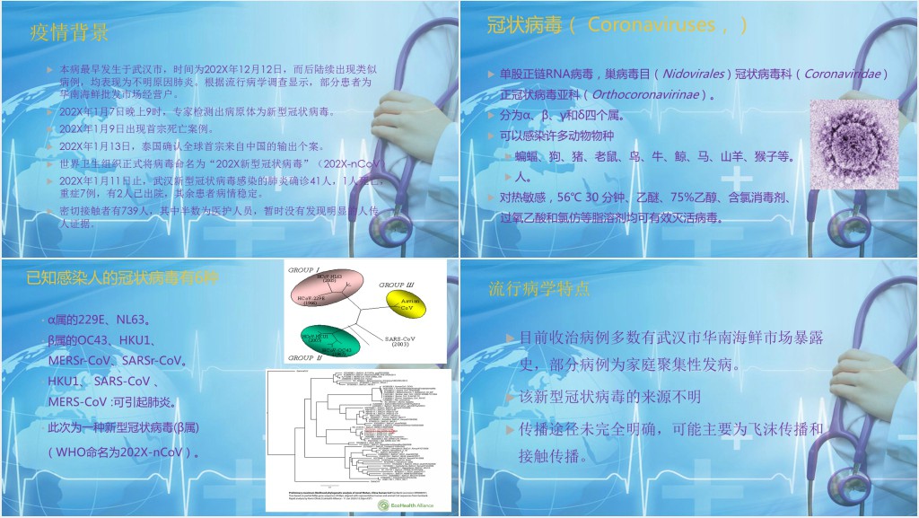 新冠肺炎诊疗试行方案PPT模板