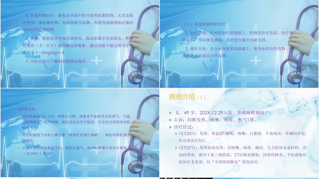 新冠肺炎诊疗试行方案PPT模板