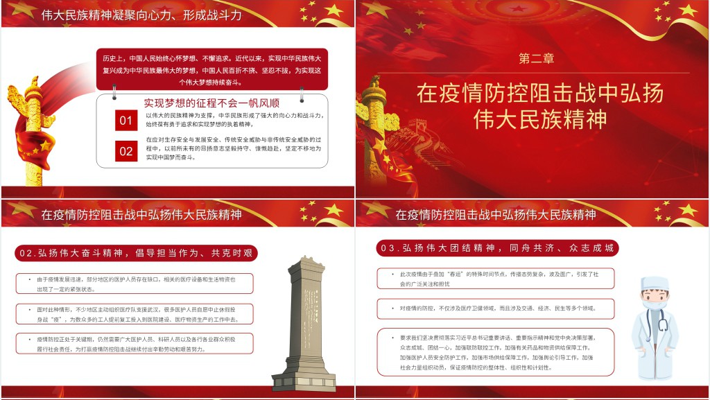 党政风抗击疫情弘扬伟大民族精神PPT党课 党政风抗击疫情弘扬伟大民族精神PPT党课
