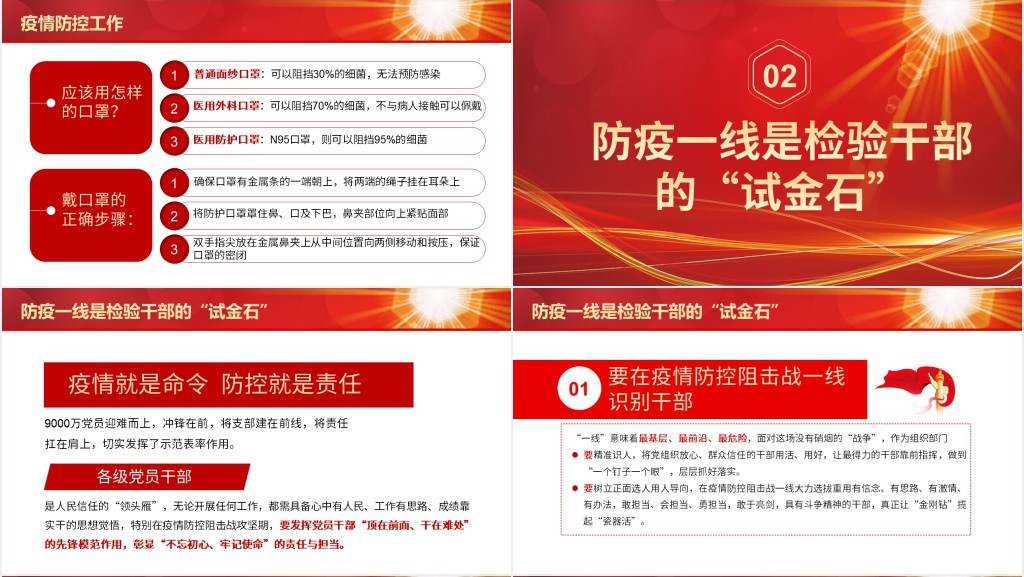 党政风疫情是检验干部的试金石主题PPT党课 党政风疫情是检验干部的试金石主题PPT党课