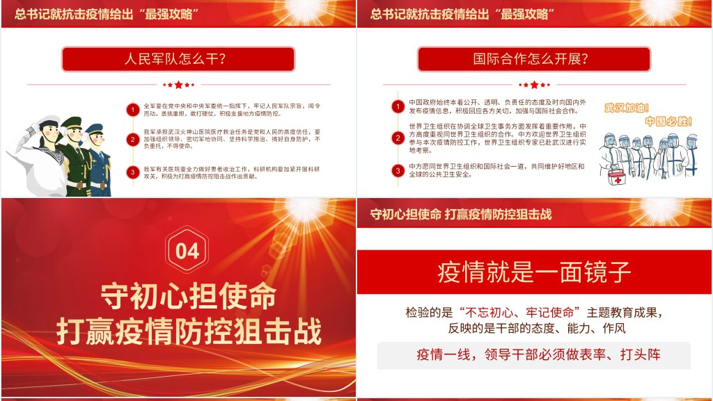 党政风疫情是检验干部的试金石主题PPT党课 党政风疫情是检验干部的试金石主题PPT党课