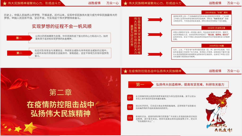 党政风众志成城战胜疫情思想汇报PPT党课 党政风众志成城战胜疫情思想汇报PPT党课
