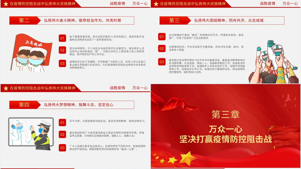 党政风众志成城战胜疫情思想汇报PPT党课 党政风众志成城战胜疫情思想汇报PPT党课