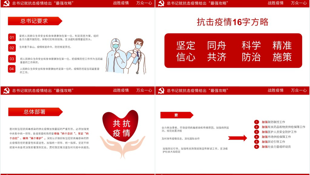 党政风关于战胜疫情的思想汇报PPT党课 党政风关于战胜疫情的思想汇报PPT党课
